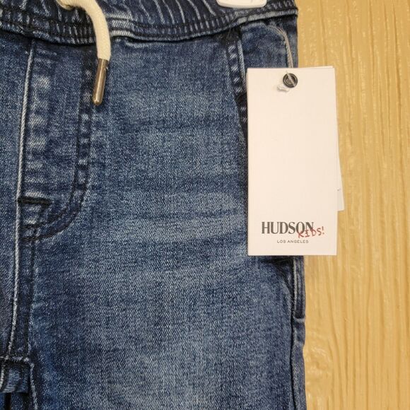 Hudson Kids Denim Pull-On Shorts Fringe Drawstring Pockets Elastic Waist sz 6 - Picture 2 of 4